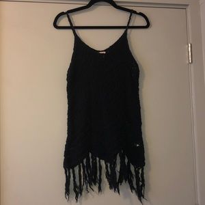 Knit fringe tank
